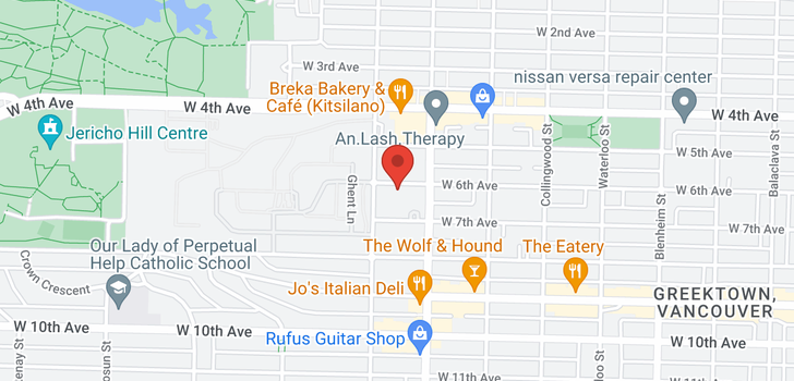 map of 309 3760 W 6TH AVENUE